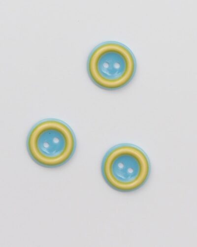 2-huls Lys turkis og lime - ca. 18 mm