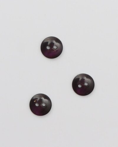 2-huls blank mørk aubergine - ca. 12 mm