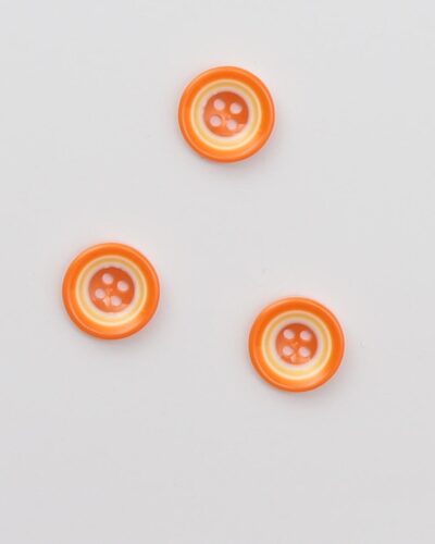 4-huls skålformet creme og orange - ca. 15 mm