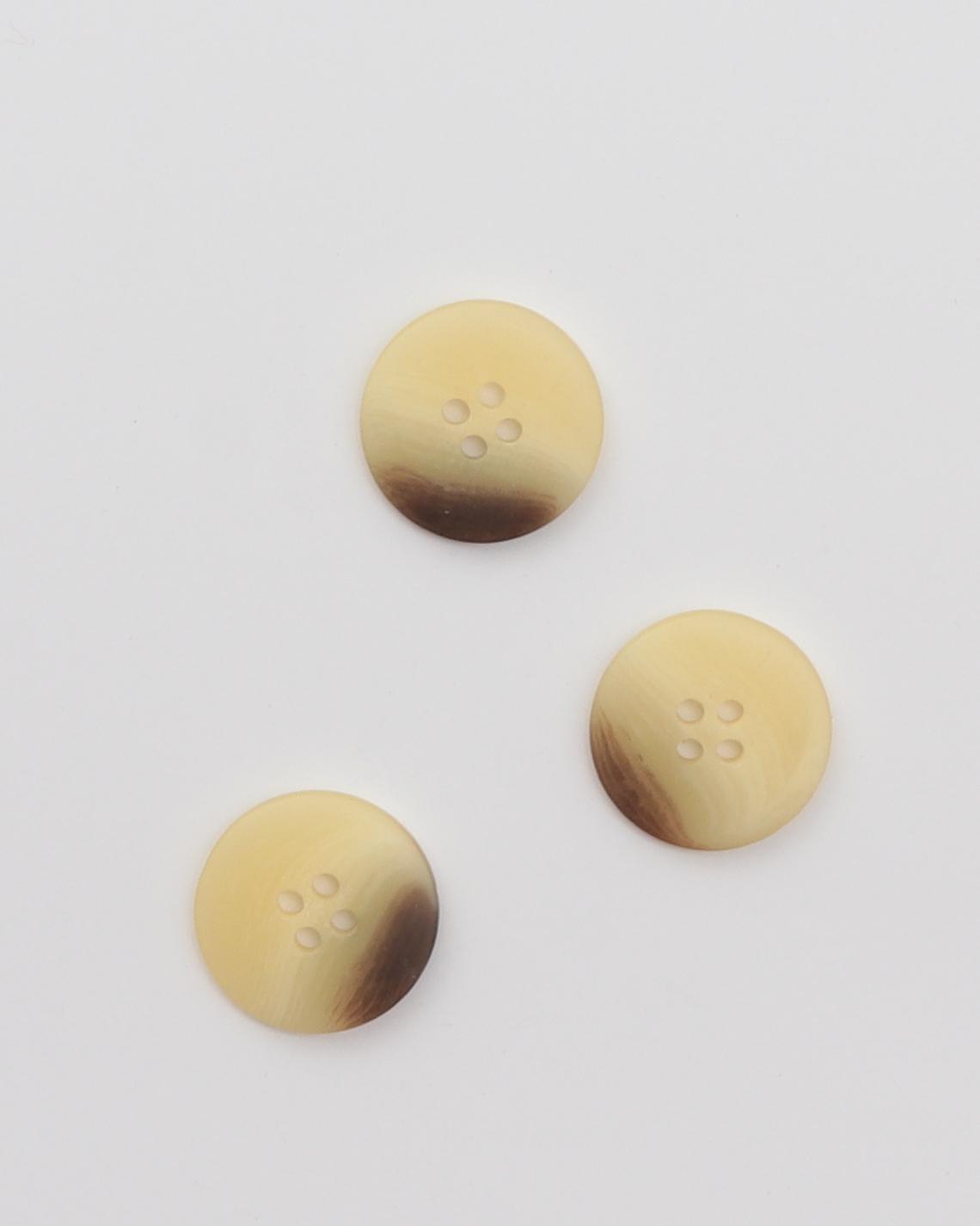 4-huls lys beige m. mørkebrun - ca. 22 mm 3 4-huls lys beige m. mørkebrun - ca. 22 mm
