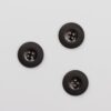 4-huls sort m. blank midte og mat kant - ca. 20 mm