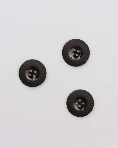 4-huls sort m. blank midte og mat kant - ca. 20 mm