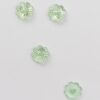 2-huls, grøn transparent blomst - ca. 17 mm