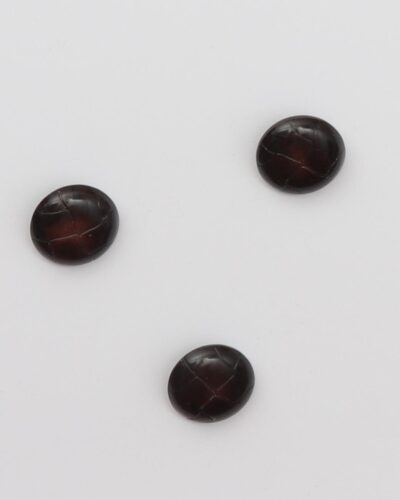 Øjeknap, mørkebrun læderlook - ca. 18 mm