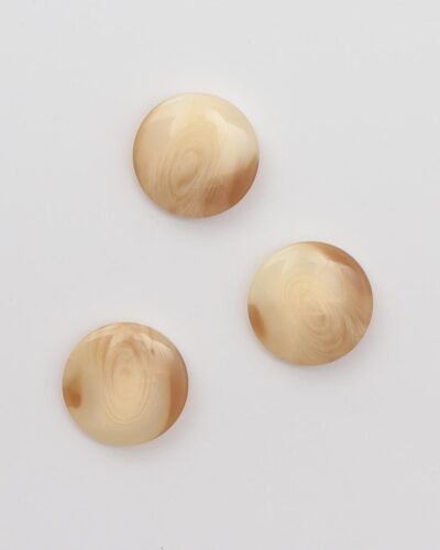 Øjeknap, blank brune nuancer - ca. 25 mm