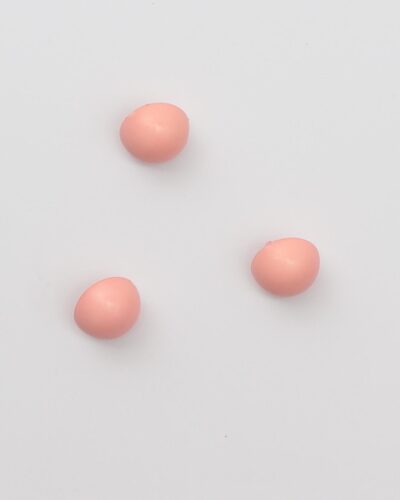 Øjeknap, rosa halv kugle - ca. 15 mm