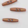 Nougatbrun knebel (parkercoat knap) - ca. 50 mm