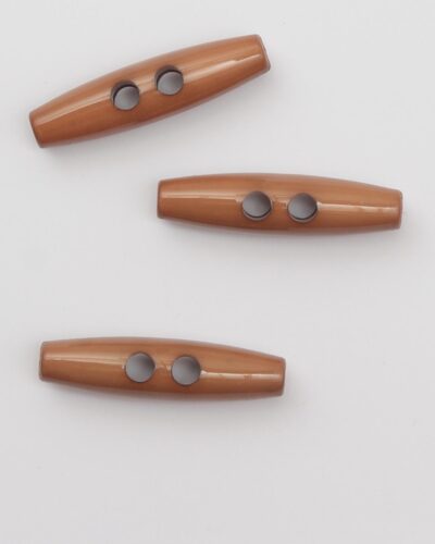 Nougatbrun knebel (parkercoat knap) - ca. 50 mm
