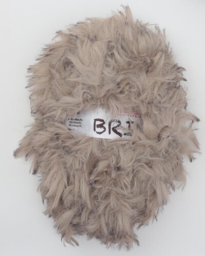 Langhåret pelsgarn, beige - Microfiber
