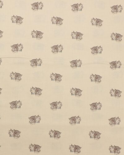 Cremefarvet med to katte - Patchwork