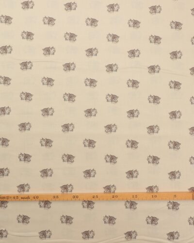 Alternative view of Cremefarvet med to katte - Patchwork