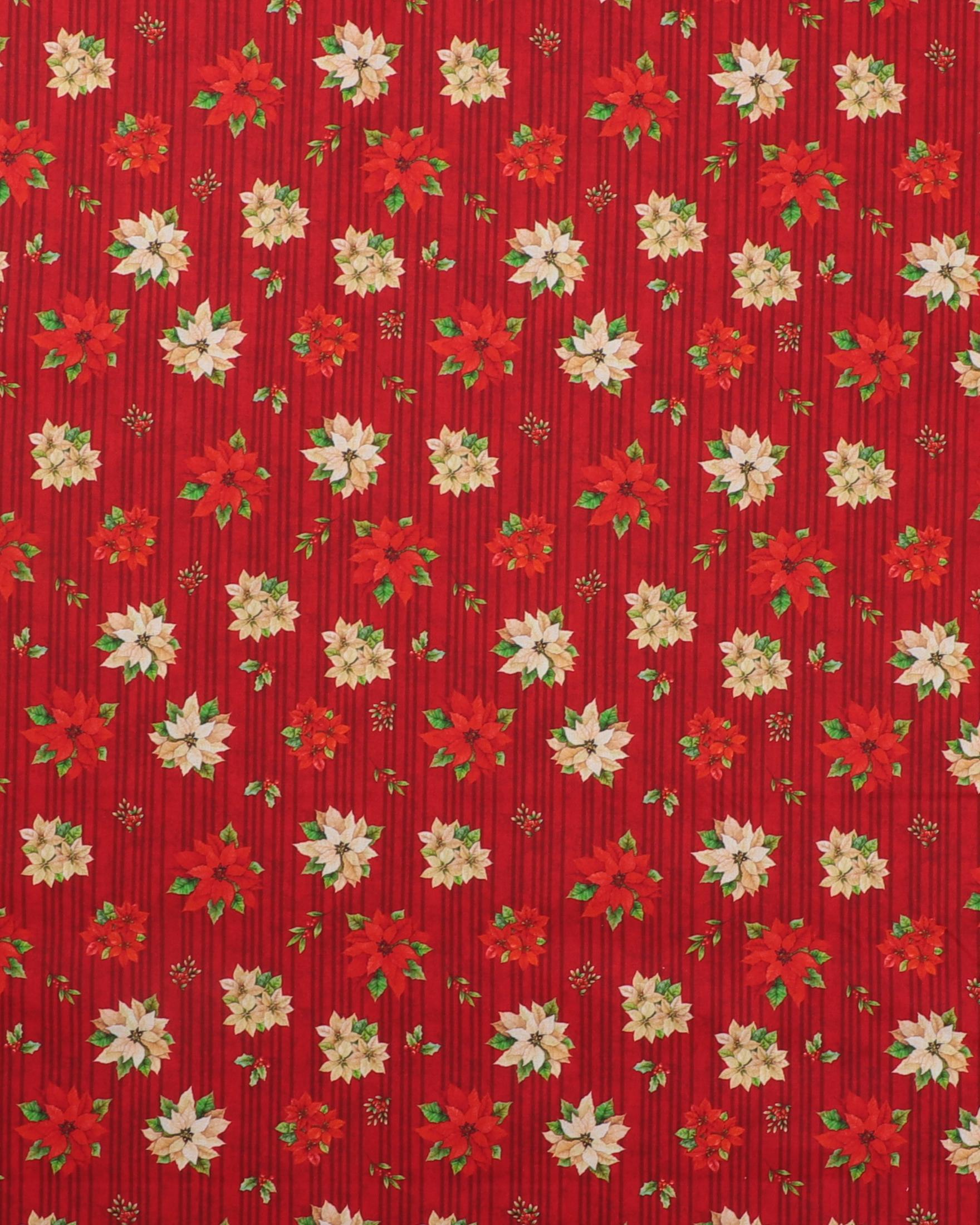 Rød med julestjerner i rød og creme - Patchwork 3 Rød med julestjerner i rød og creme - Patchwork
