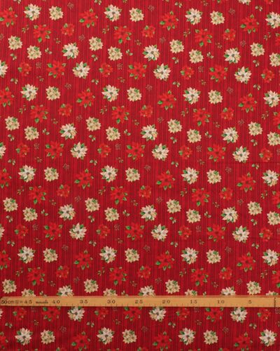Alternative view of Rød med julestjerner i rød og creme - Patchwork
