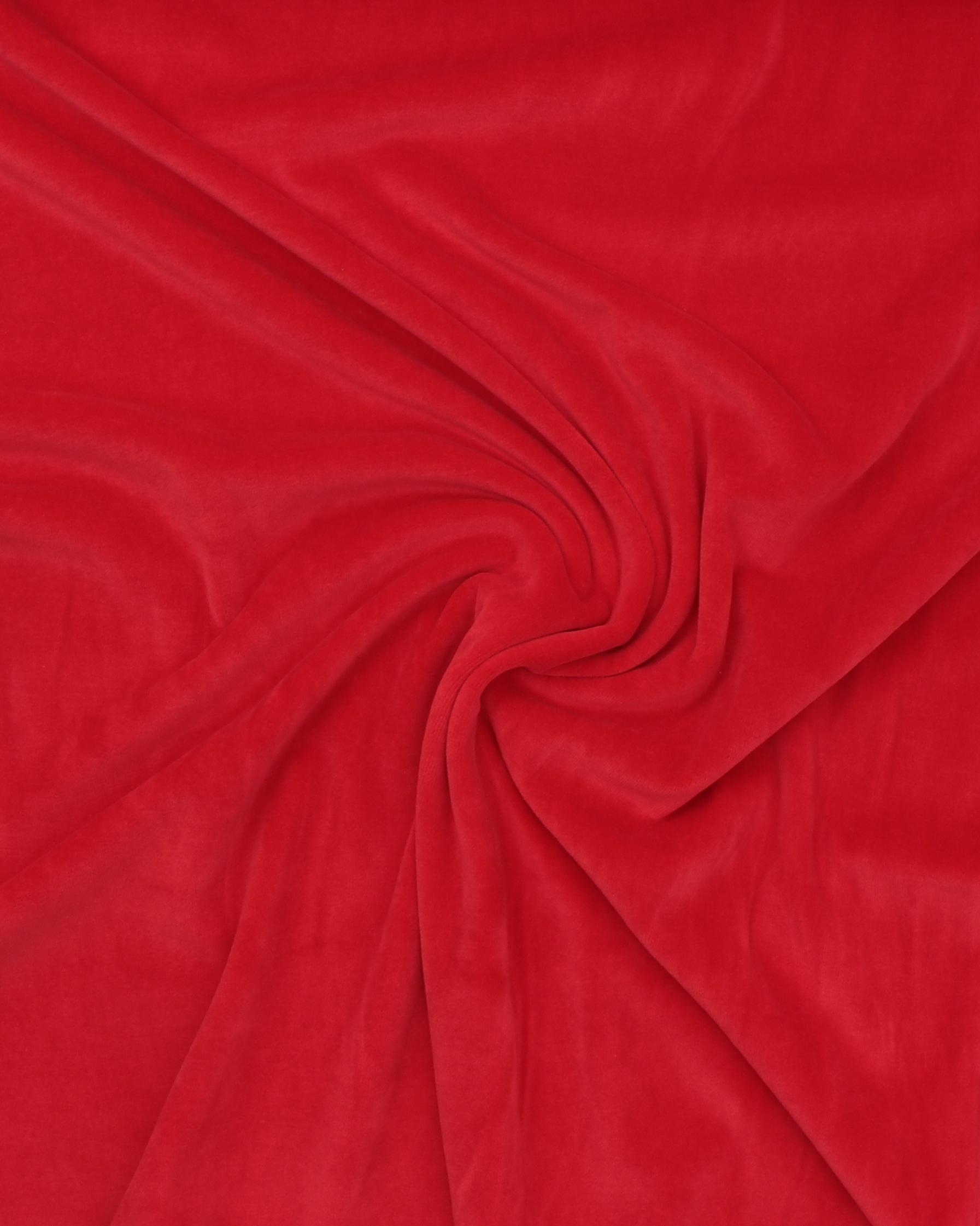 Rød velour - Bomuld 3 Rød velour - Bomuld