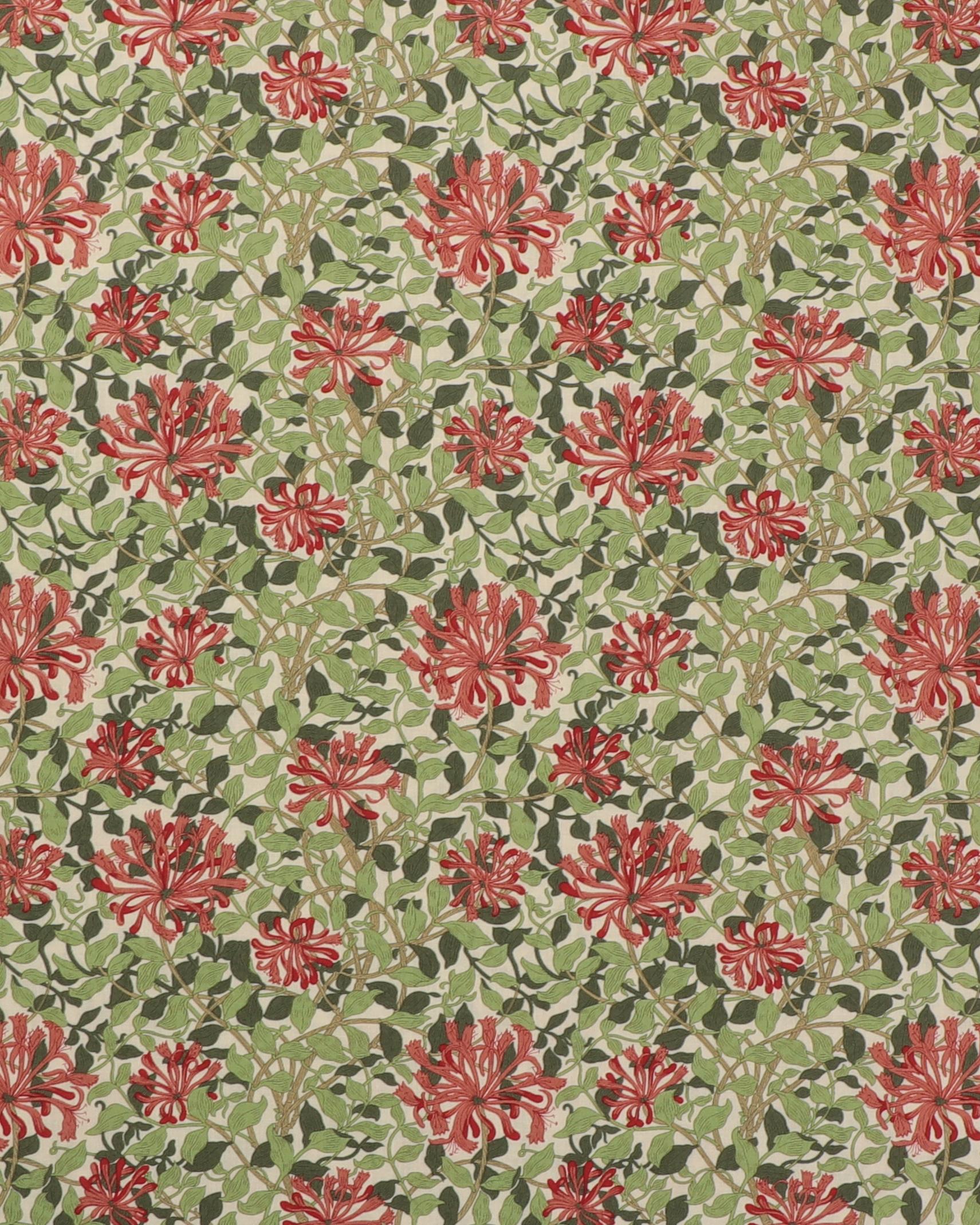 Honeysuckle m. støvet rust blomst - William Morris 4 Honeysuckle m. støvet rust blomst - William Morris - Billede 2