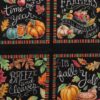 8 motiver med græskar - Patchwork panel