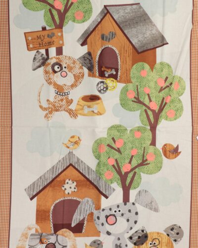 Alternative view of Hundehus og hunde - Patchwork panel