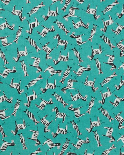 Zebra på turkisgrøn - Patchwork