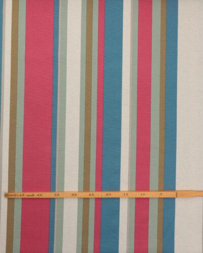 Striber, mint/beige/offwhite/blå/pink - Boligtekstil