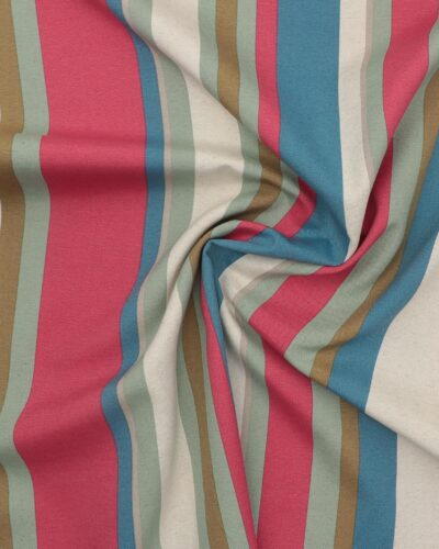 Striber, mint/beige/offwhite/blå/pink - Boligtekstil