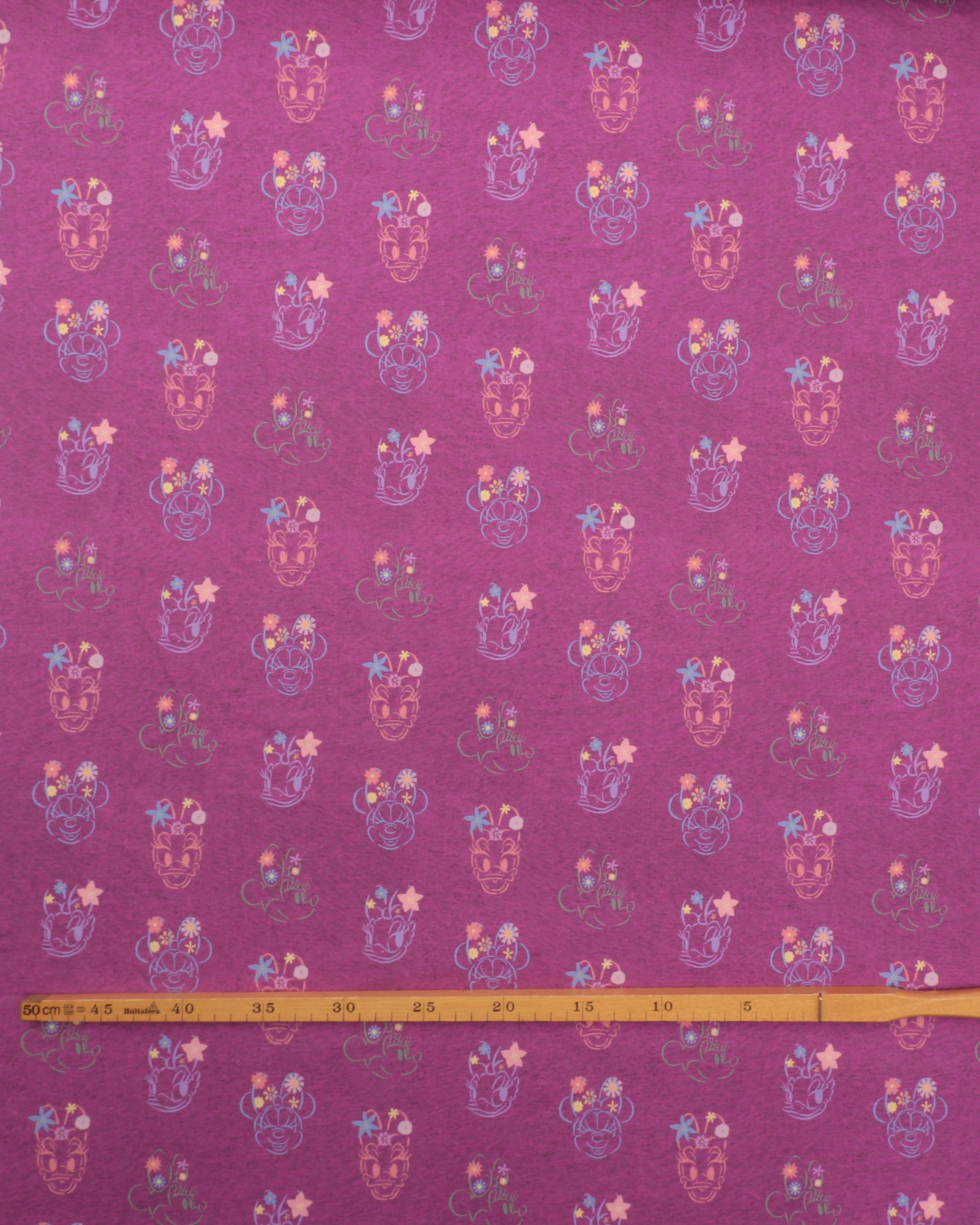 Minnie Mouse og Andersine på meleret cerise - Jersey 4 Minnie Mouse og Andersine på meleret cerise - Jersey - Billede 2