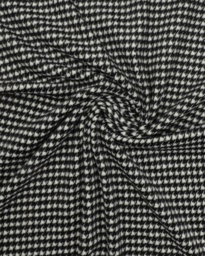 Pepitatern i sort/hvid- Uld/polyester