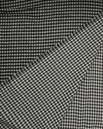 Pepitatern i sort/hvid- Uld/polyester