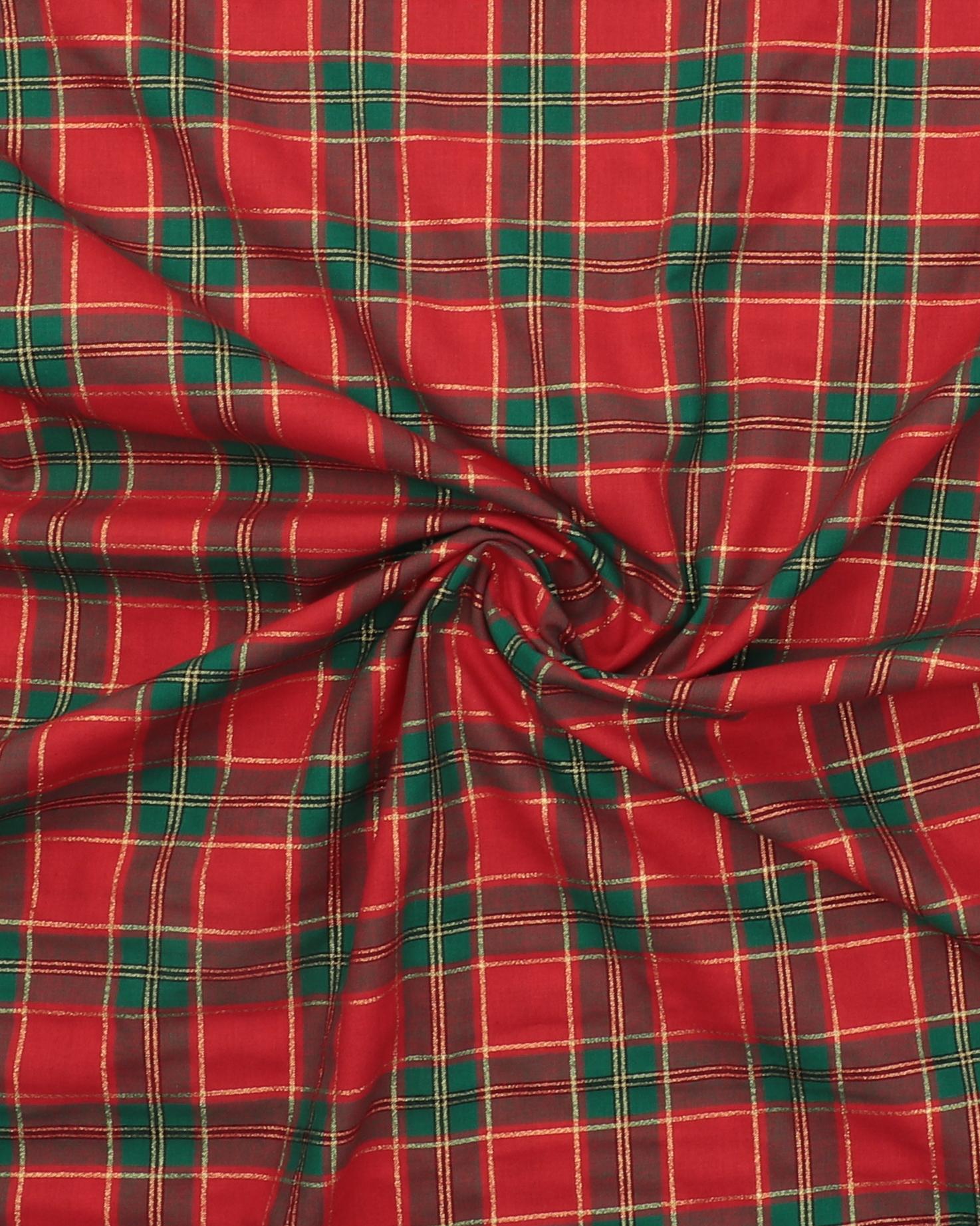 Tern, rød/grøn/guld - Bomuld/polyester 5 Tern, rød/grøn/guld - Bomuld/polyester - Billede 3