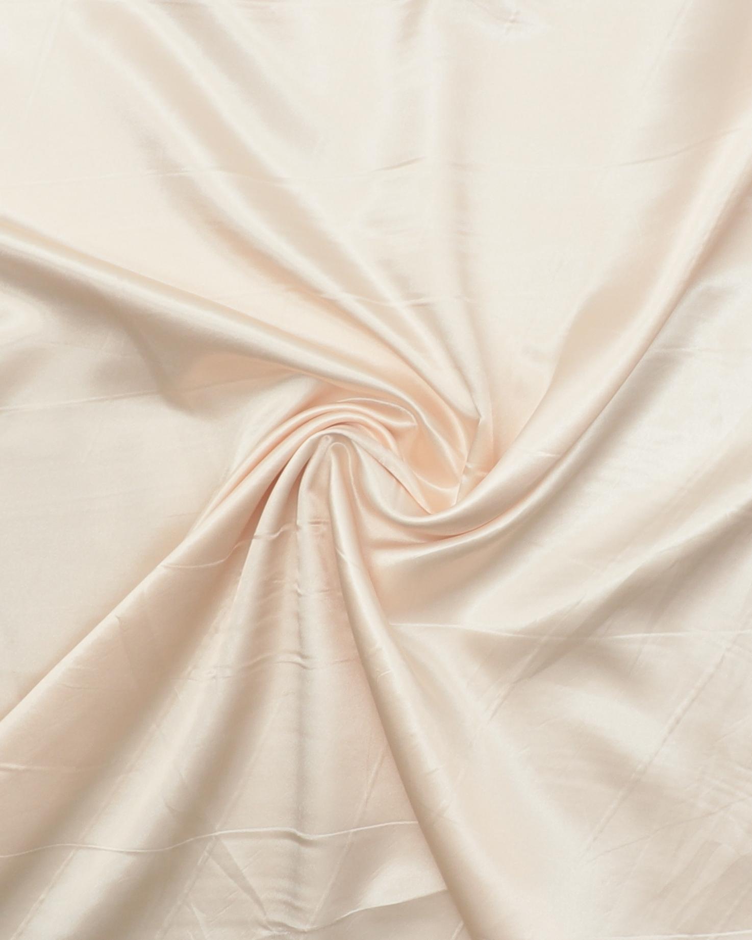 Ensfarvet blød satin - Polyester - Champagne - 100% Polyester