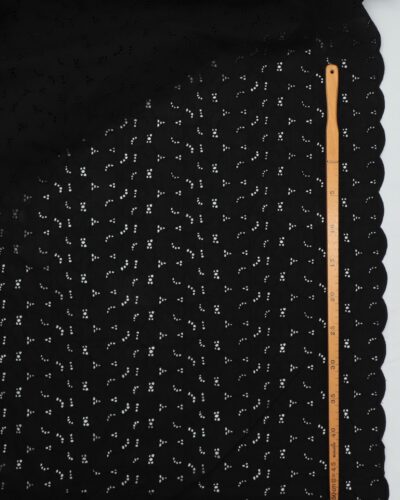 Alternative view of Sort med broderet mønster og tungekant - Broderie Anglaise