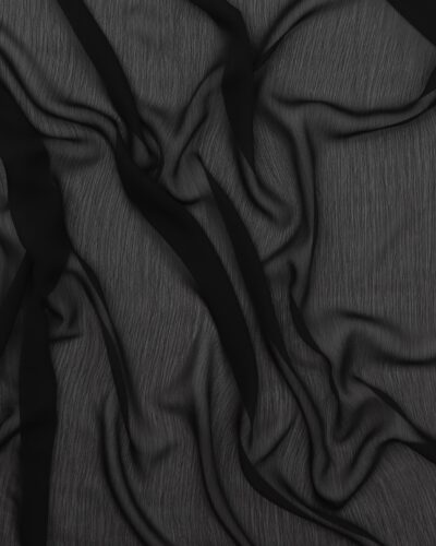 Sort med lidt krøleffekt - Chiffon, polyester