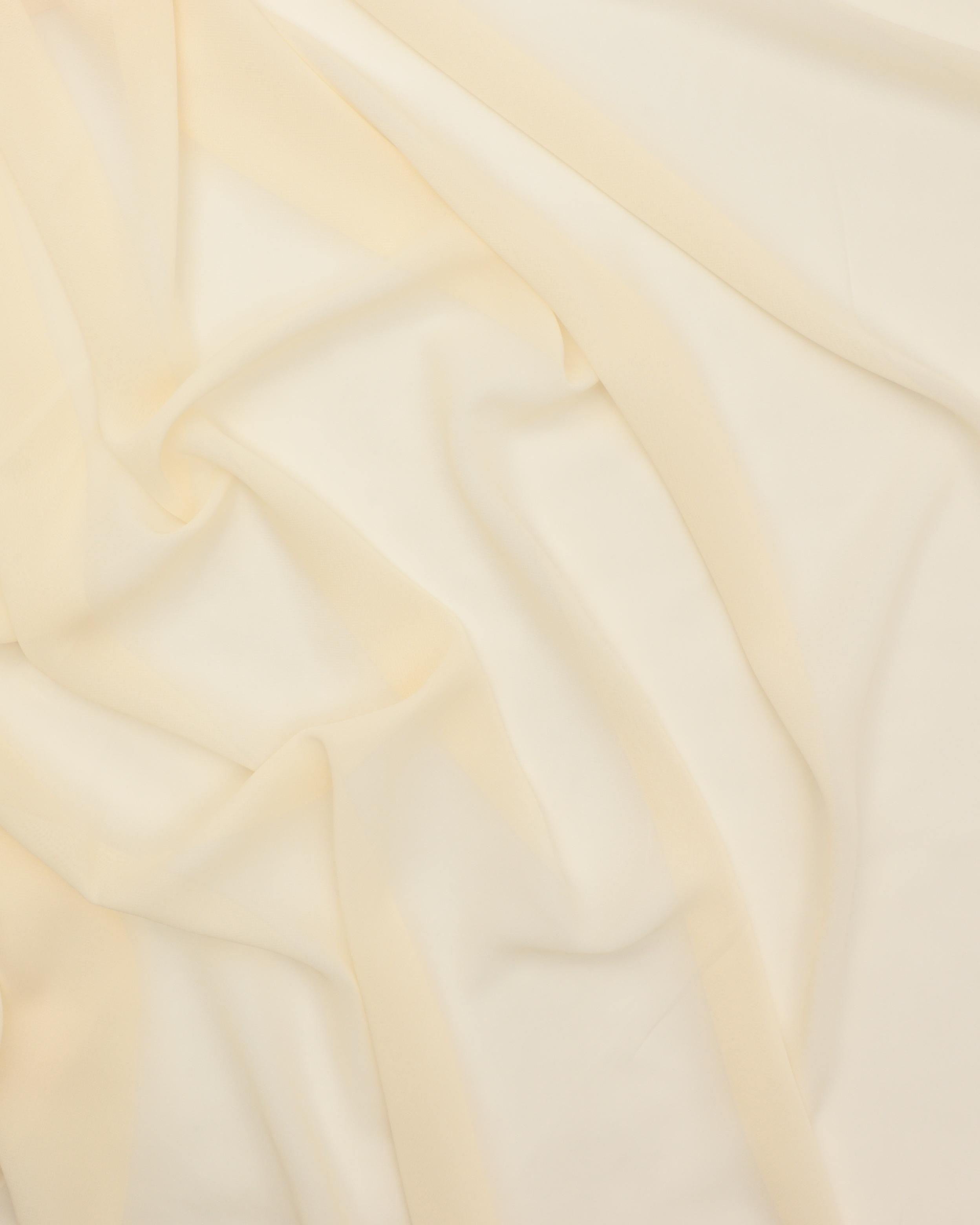 Ensfarvet polyester chiffon - Champagne - 100% Polyester