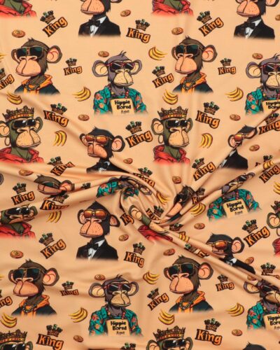 Fra hippie til King, chimpanse - French Terry 7 Fra hippie til King, chimpanse - French Terry - Billede 3