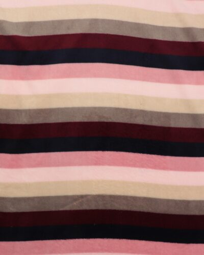 Striber m. lyserød - Microfleece