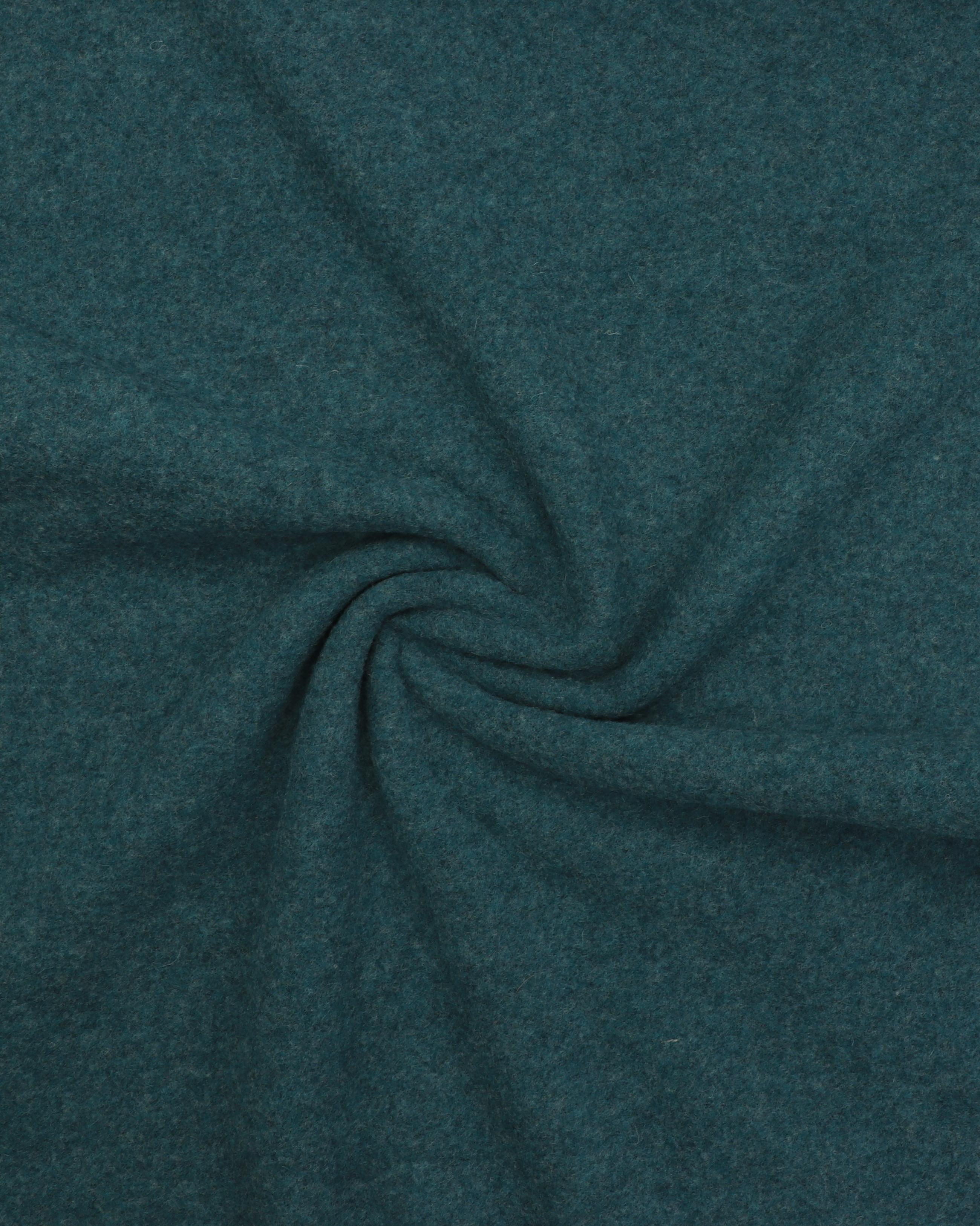 Meleret petrolblå - 100% Uld, fleece (merinould) 3 Meleret petrolblå - 100% Uld, fleece (merinould)