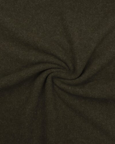 Meleret armygrøn - 100% Uld, fleece (merinould)