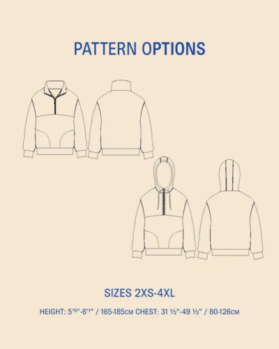 Alternative view of Zip Up Sweater - Unisex str. 2xs-4xl