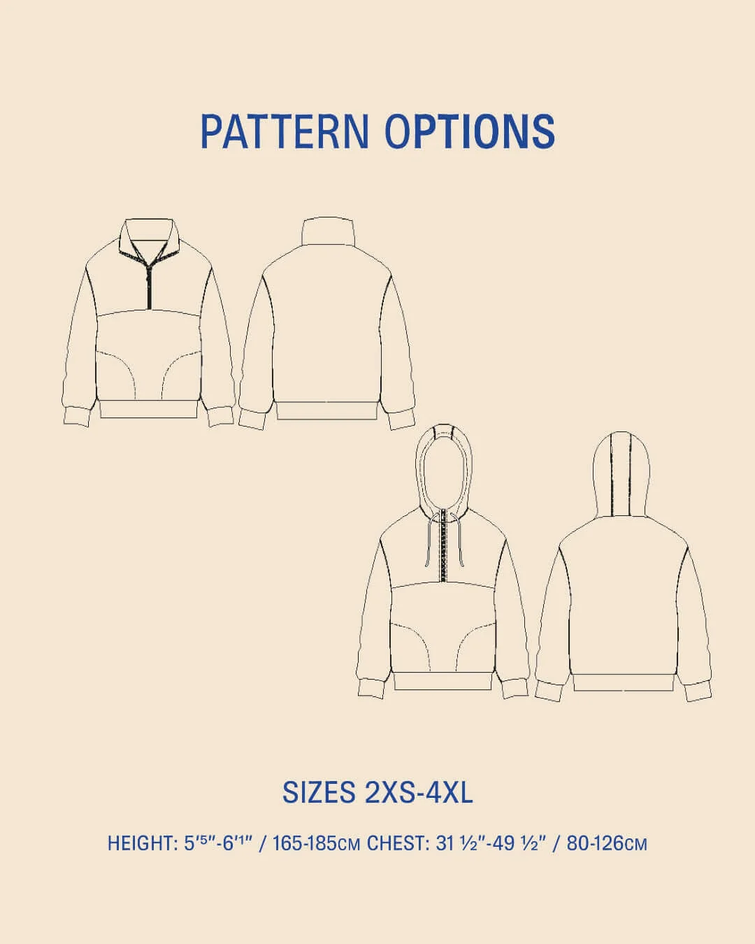 Zip Up Sweater - Unisex str. 2xs-4xl 3 Zip Up Sweater - Unisex str. 2xs-4xl - Billede 2